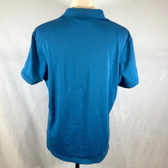 Lady Hagan blue textured and branded hydro dri gold polo size large - Picture 5 of 8